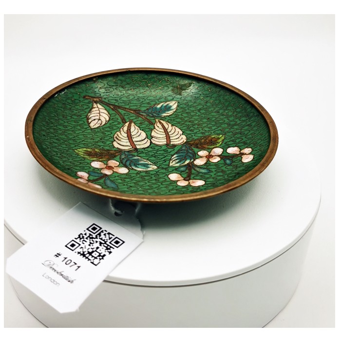 Cloisonné Green Plate - Elegant Design and High Quality