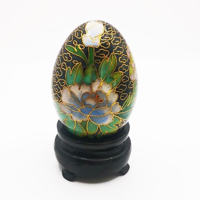Black-Stand Cloisonné Egg