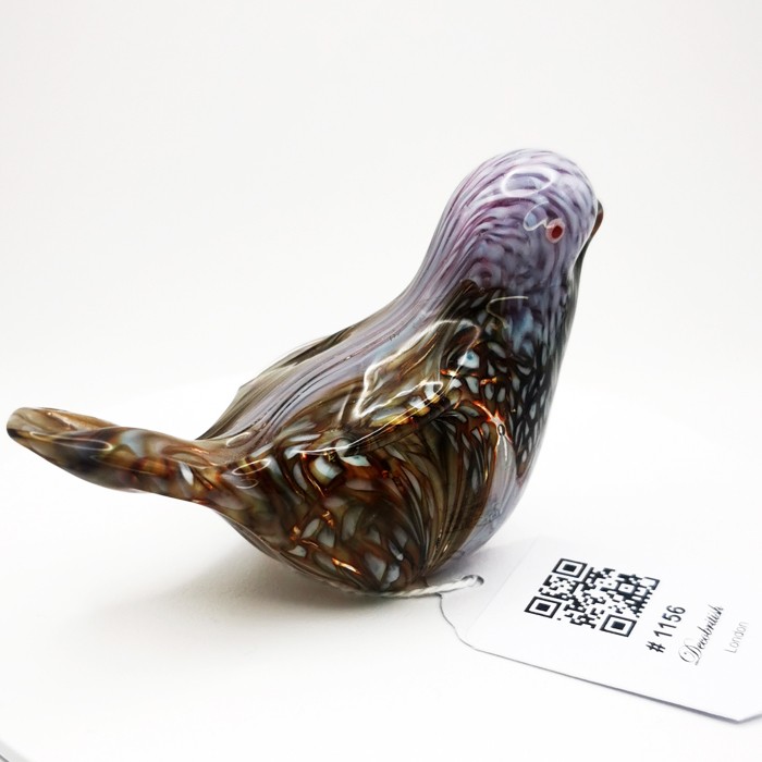 Murano Style Glass Bird – Purple Elegant Decorative Piece