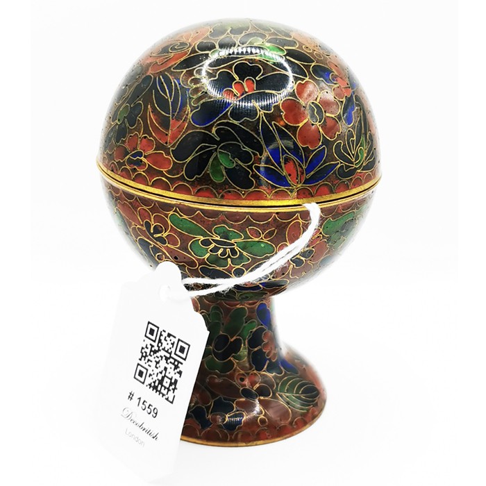 Cloisonné Footed Lidded Round Box – The Mysterious Art of the Far East, An Exquisite Treasure Chest Adding Value to Your Home