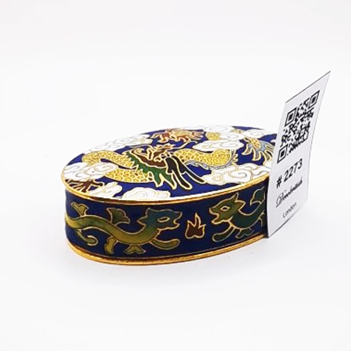 Cloisonné oval box