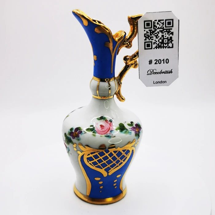 Limoges Minyatur Mavi Vazo