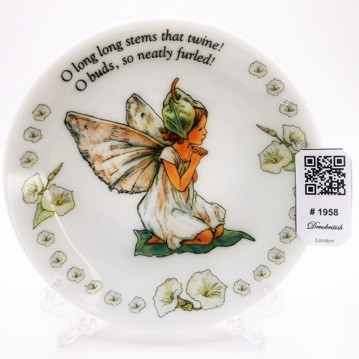 Flower Fairies The White Bindweed Fairy Patterned Literary Vintage Plate