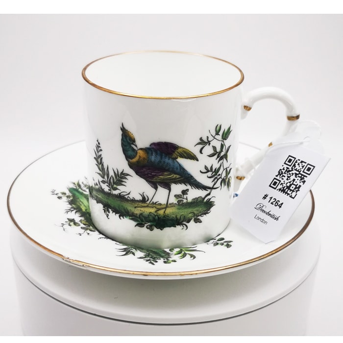 Royal Worcester Peacock Pattern Coffee Cup – Coffee Size