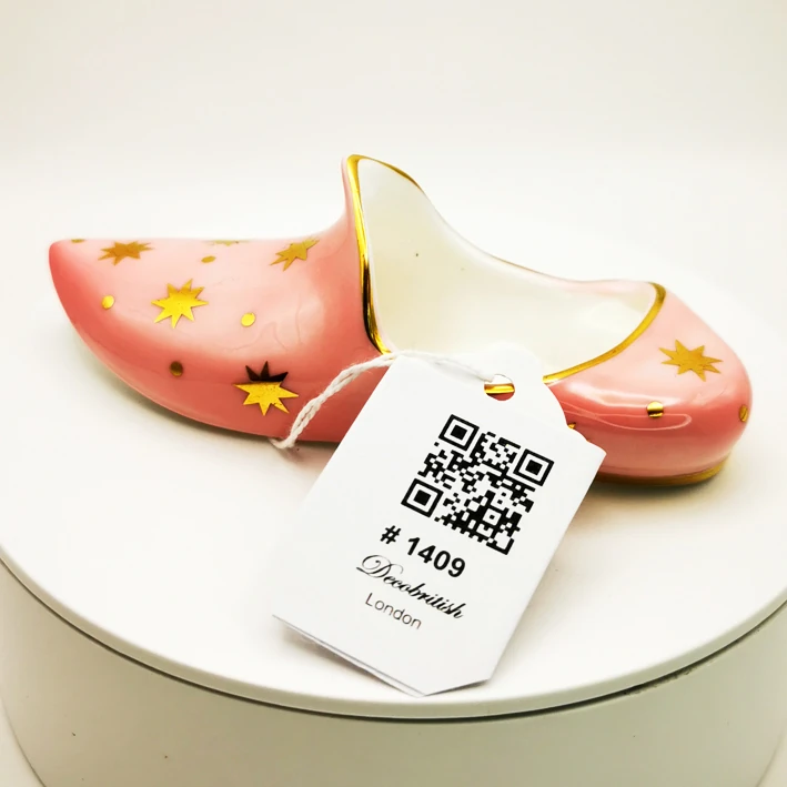 Coalport El Yapımı Minyatür Ayakkabı - Koleksiyonluk Dekoratif Obje