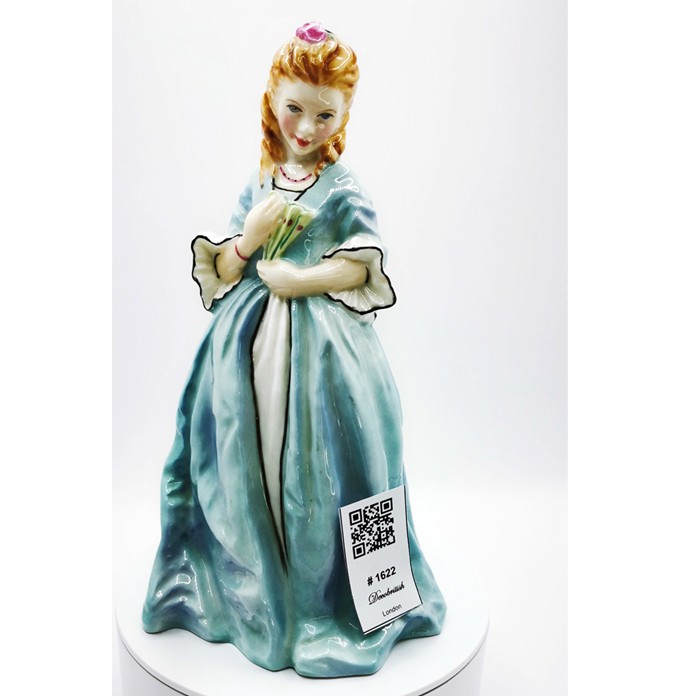 Royal Worcester "Sweet Anne" Collectible Girl Figurine – F.G. Doughty Signed English Porcelain Elegance, Rare Figurine