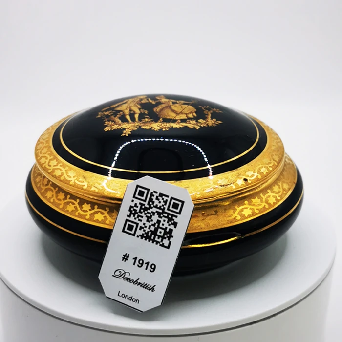 Limoges Koyu Kobalt Bonboniyer