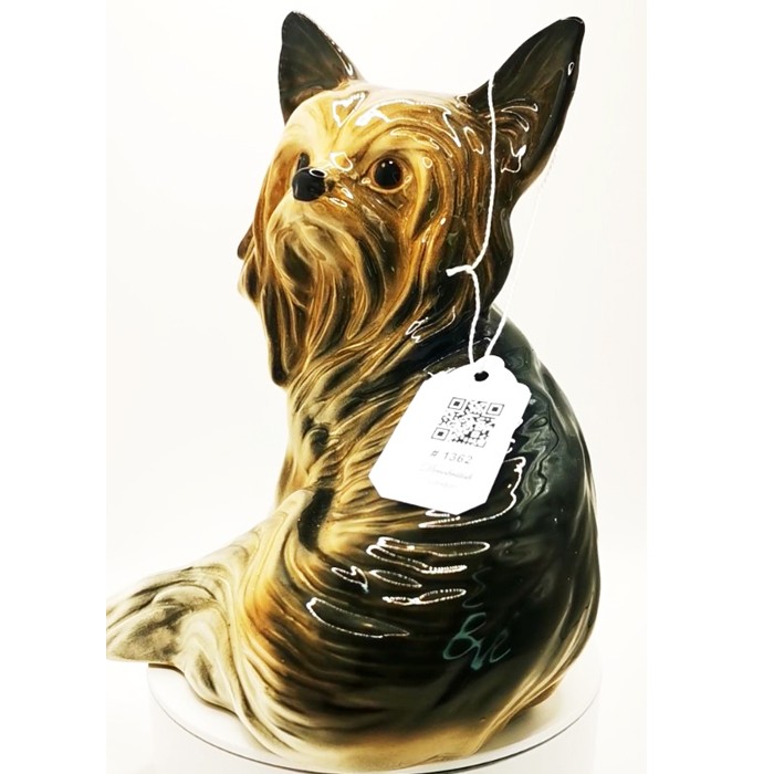 Brown Sitting Dog Figurine