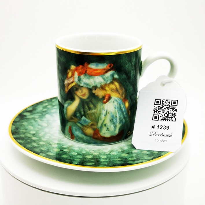 Goebel Deux Jeunes Filles en Lisant Coffee Cup