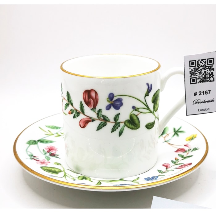 Royal Worcester Fincan – Çiçek Desenli, Kahve Boy