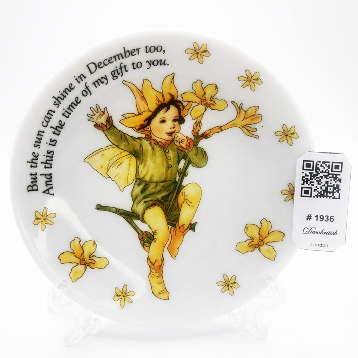 Flower Fairies The Jasmine Fairy Patterned Cheerful Vintage Plate