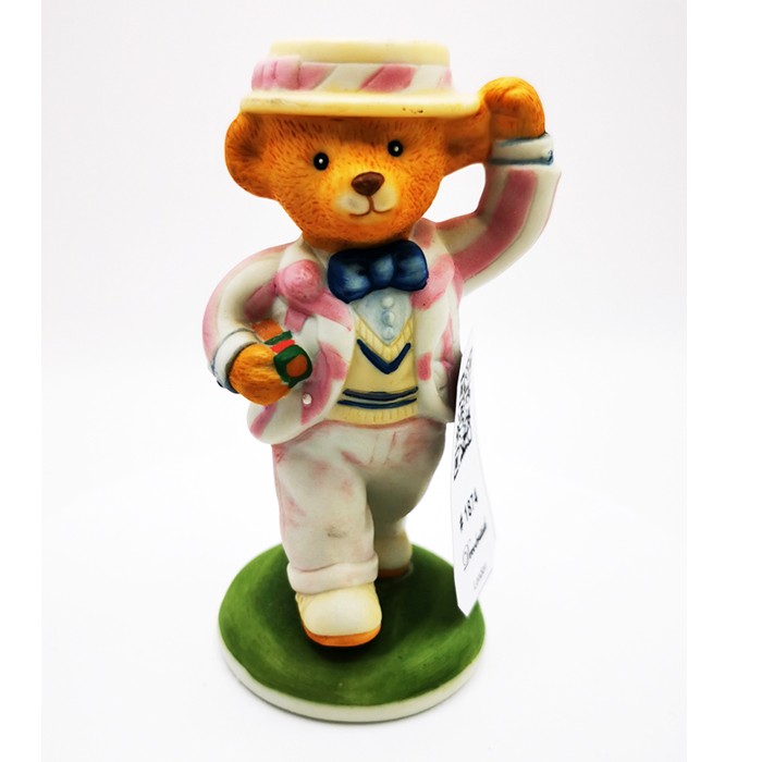 1986 Franklin Mint Lord Margate Hotel Teddington Collectible Bear Figurine - Vintage Porcelain Teddy Bear