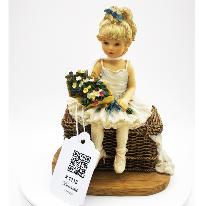 Christine Haworth "Waiting in the Wings" – Elegant Ballerina Figurine, The Leonardo Collection