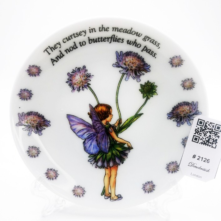Flower Fairies "The Scabious Fairy" Collectible Plate