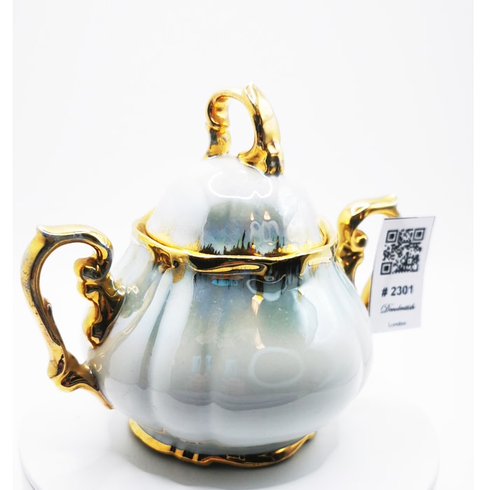 Foreign double-handled sugar bowl
