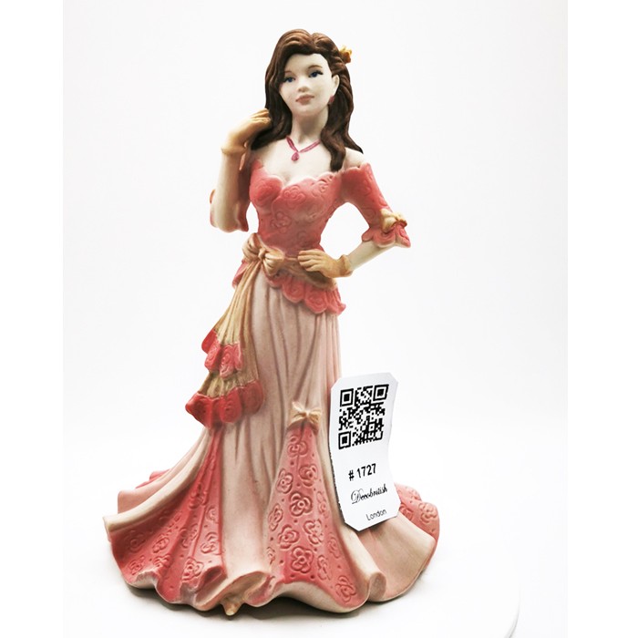 Coalport Beau Monde Sylvia Collectible Figurine – English Elegance, Handmade Porcelain Figurine