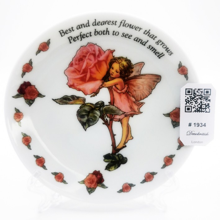 Flower Fairies The Rose Fairy Patterned Romantic Vintage Plate