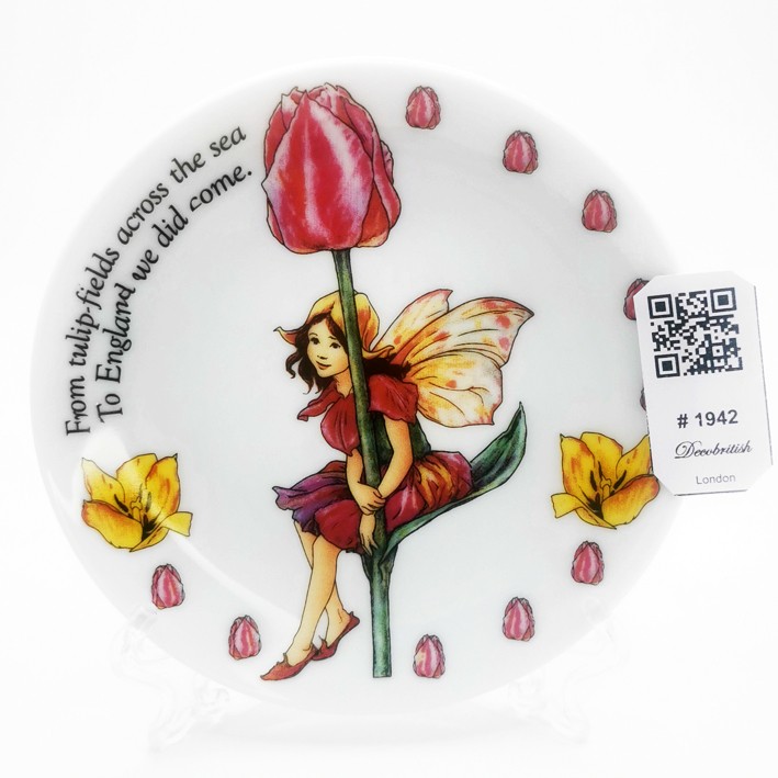 Flower Fairies The Tulip Fairy Patterned Nostalgic Vintage Plate