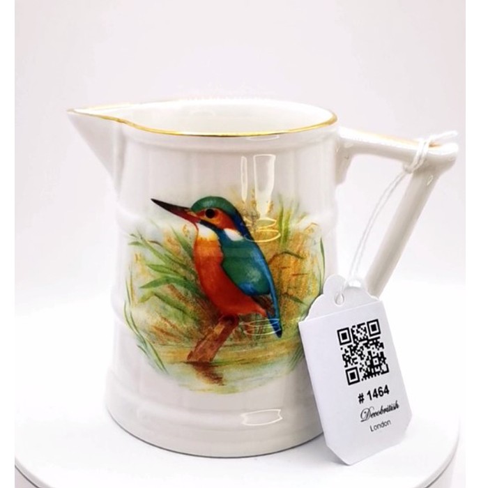 Royal Worcester Kingfisher Barrel Creamer – Special 250th Anniversary Collector's Piece