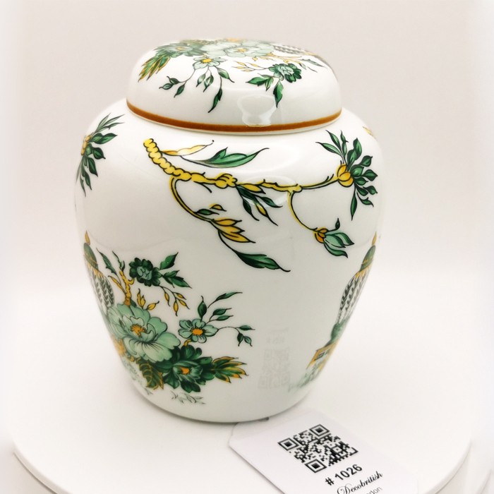 Crown Staffordshire Kowloon Ginger Jar - 9.5 cm Height, 9 cm Width with Elegant and Functional Design