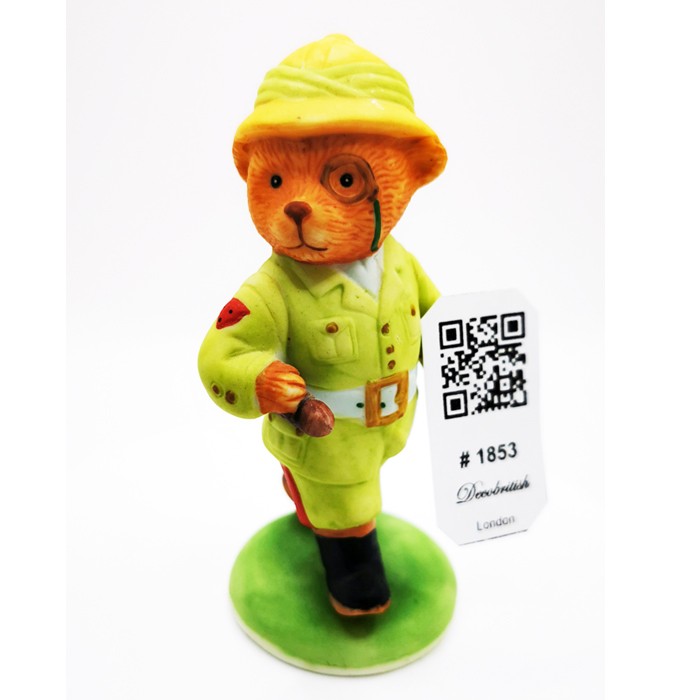 Vintage Franklin Mint Colonel James Woolington Safari Bear Collectible Figurine