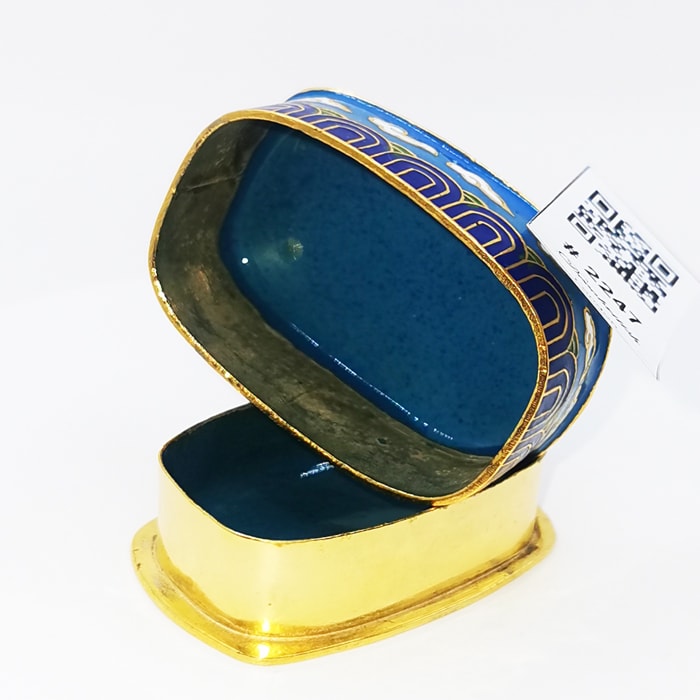 Cloisonné Manzaralı Dikdörtgen Kutu (2 x 5,5 cm)