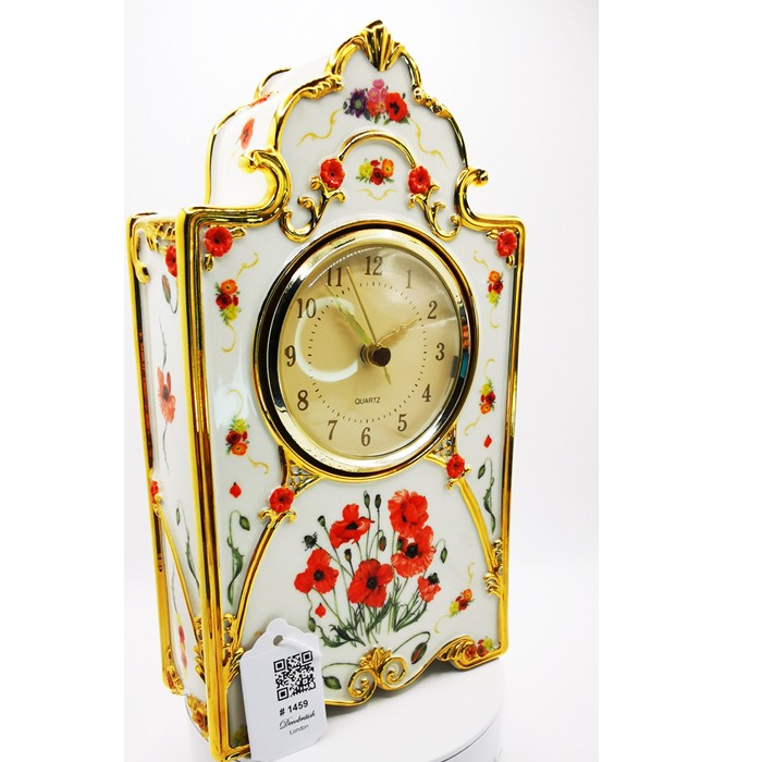 Heirloom Porcelain "In Flanders Fields" Themed Clock – A Nostalgic Touch to Time, an Artistic Aura to Your Space
