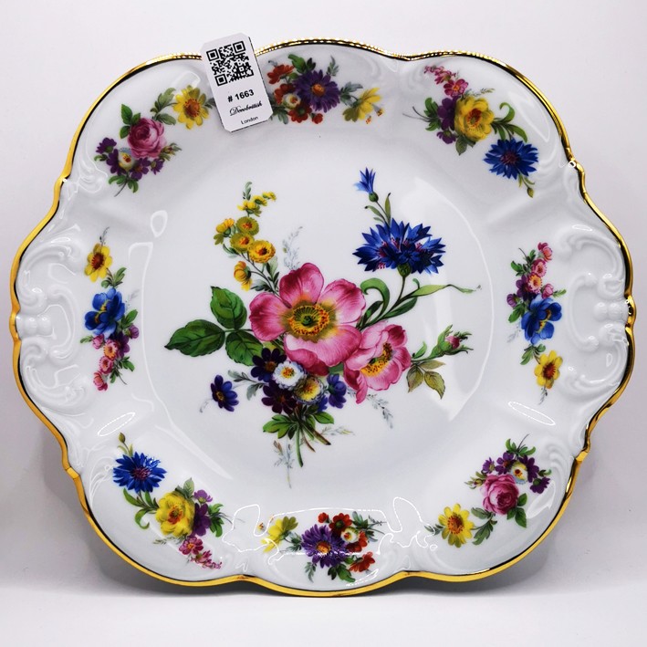 Royal Crown Gold Gilded Collectible Plate – Handmade Decorative Porcelain