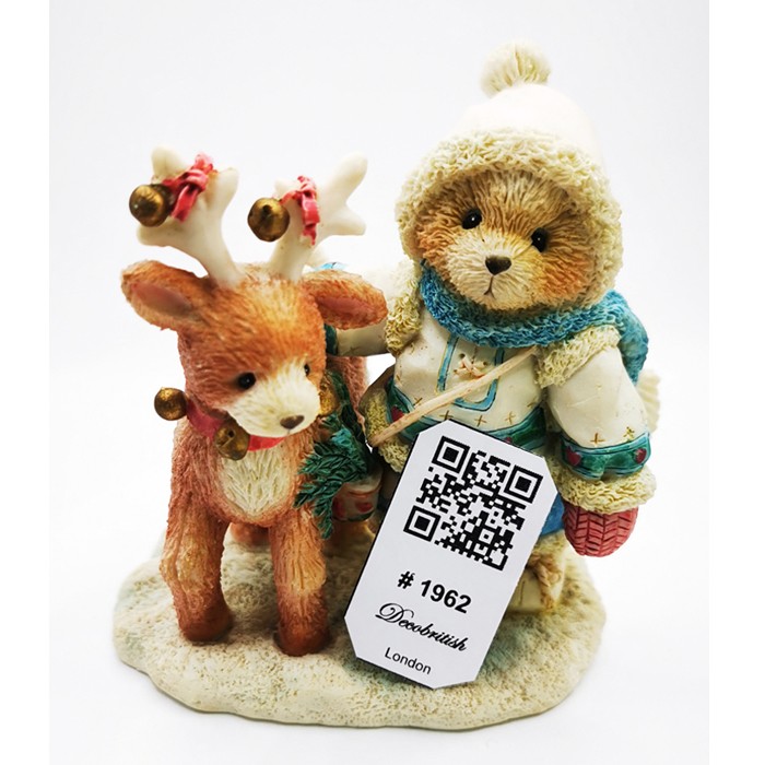 Cherished Teddies NILS Neer and Deer For Christmas Vintage Bear Figurine