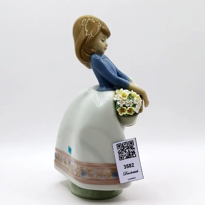 Lladro May Flowers Figurine Model 5467 – Girl with a Basket of