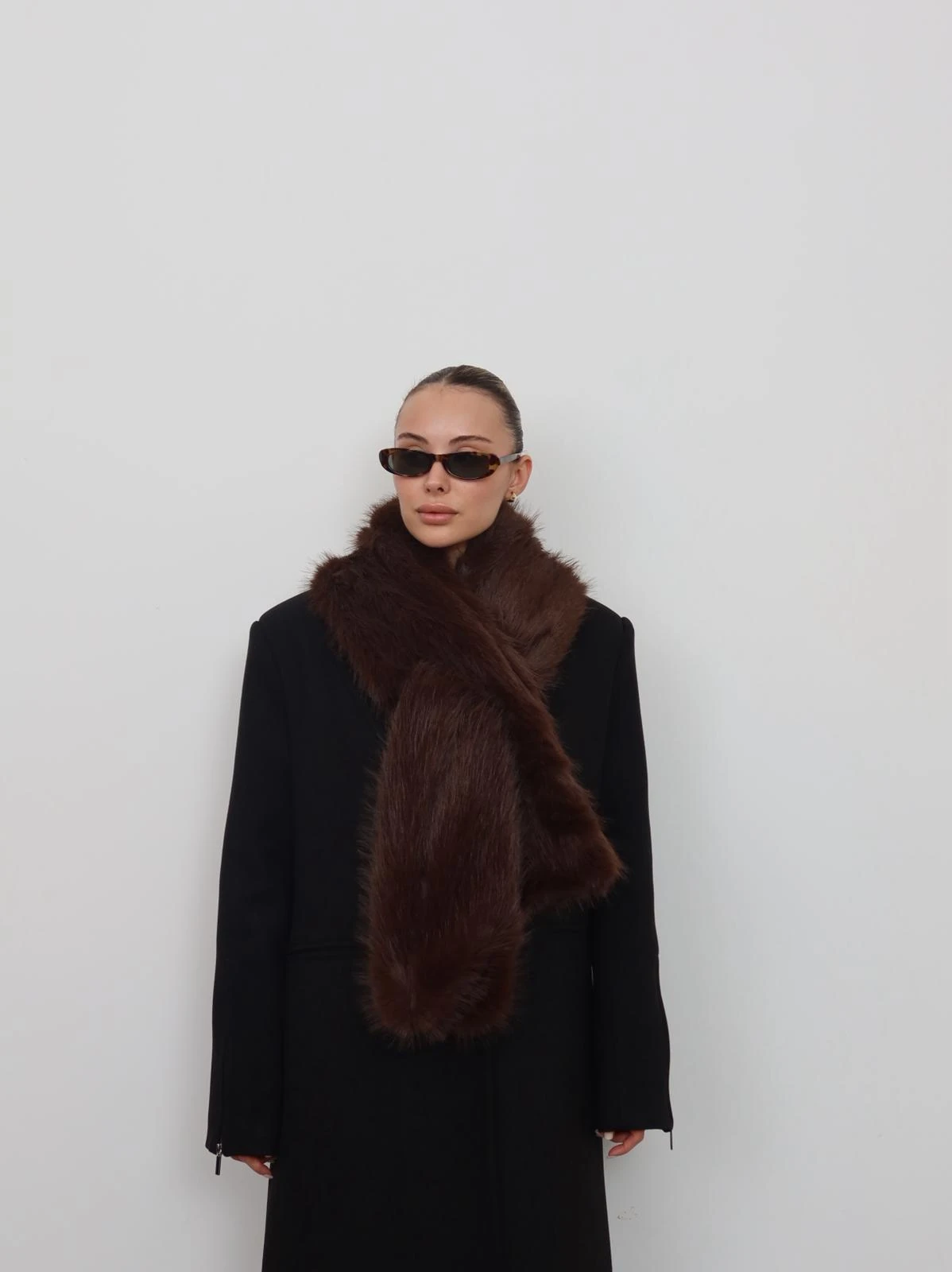 Acı kahve suni kürk atkı