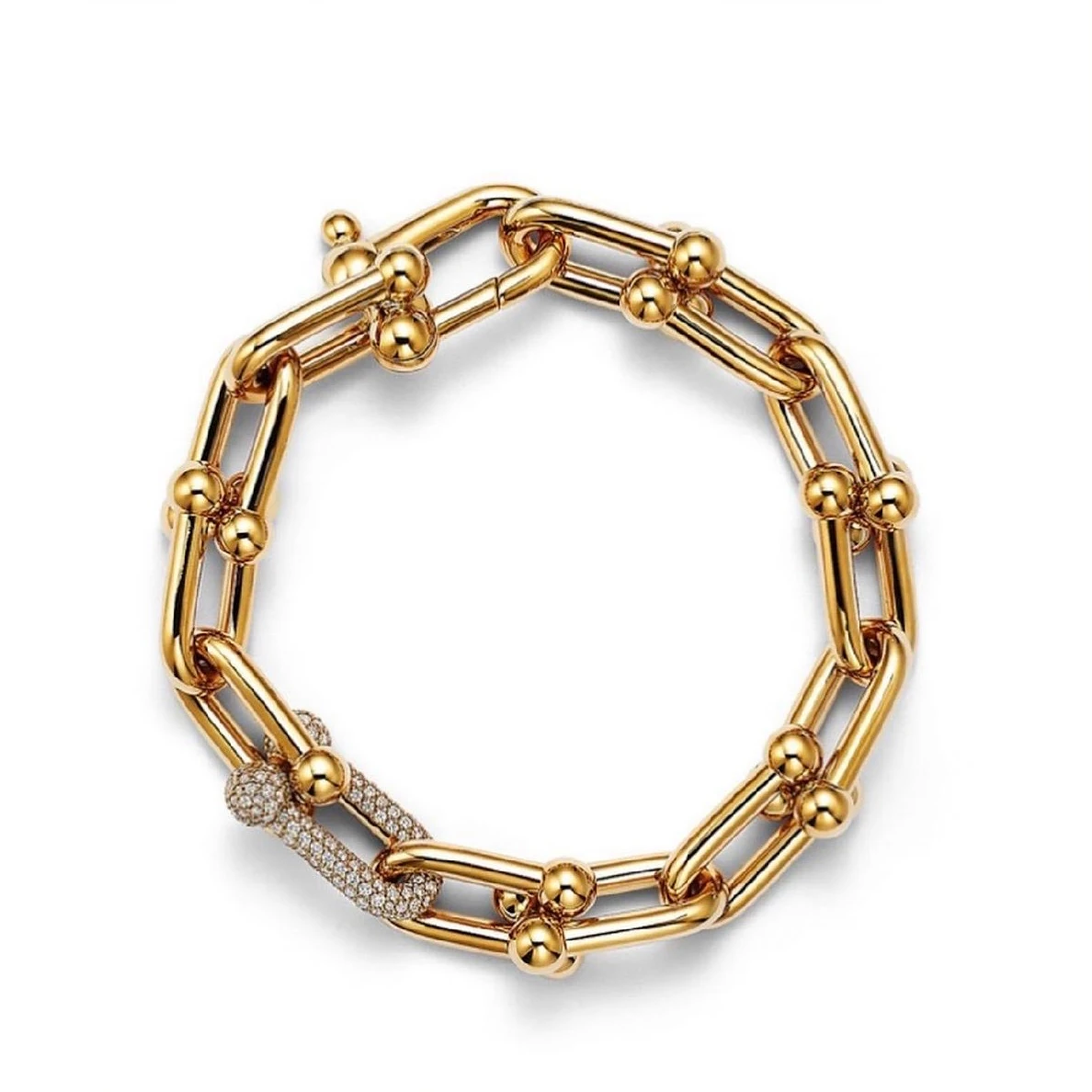 Marka model taş detaylı bileklik 