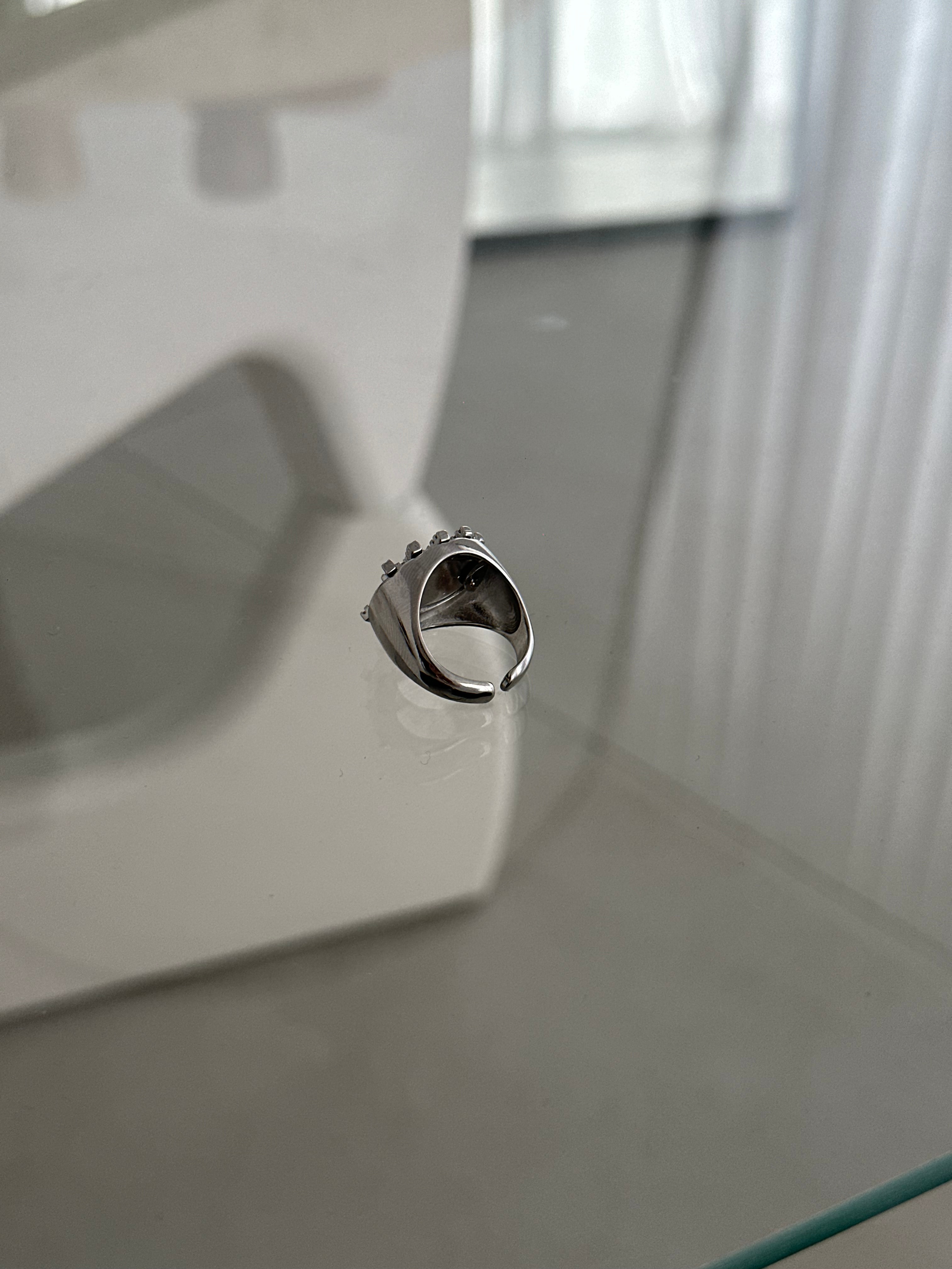 Göz detaylı silver serçe parmak yüzüğü 