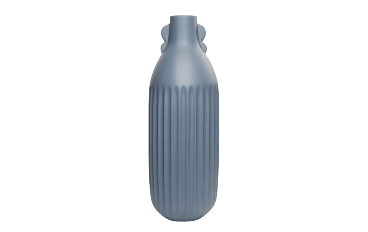 Hanzade Konsept Büyük Boy Antik Mavi Vazo 14x14x45 Cm - AK.JL0049