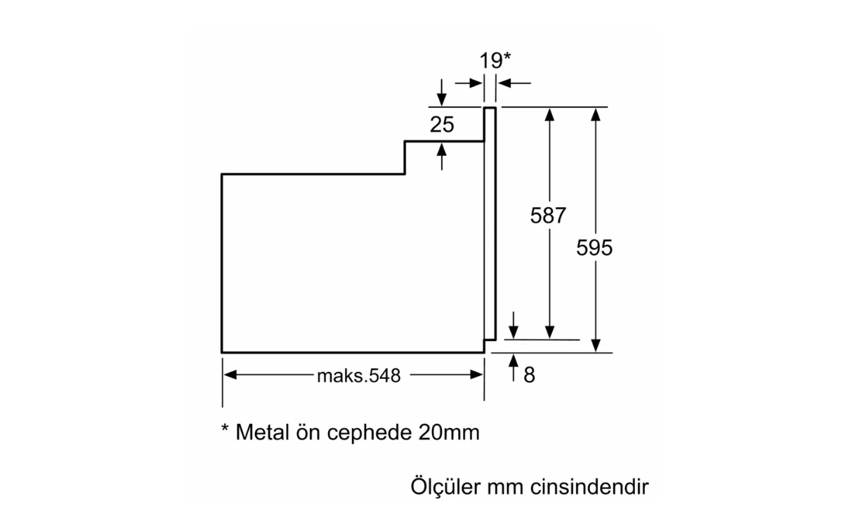 Ankastre Fırın Platin Gri - Profilo Frma234G 
