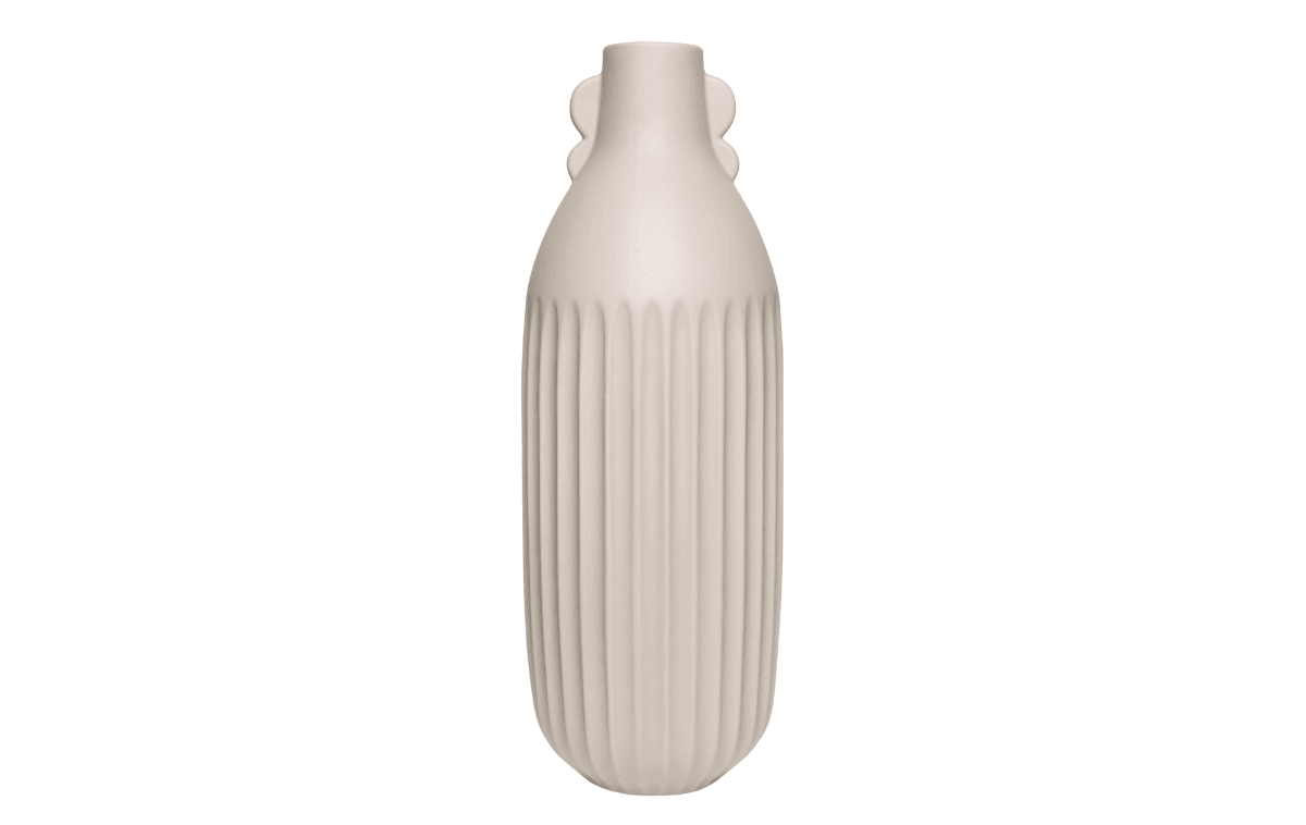 Hanzade Konsept Büyük Boy Antik Krem Vazo 14x14x45 Cm - AK.JL0050