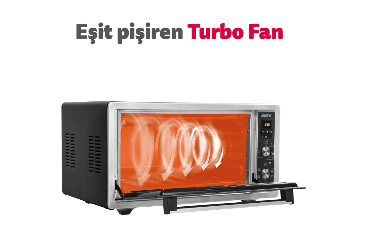 Midi Fırın 45 Lt İnox - Simfer 4559 