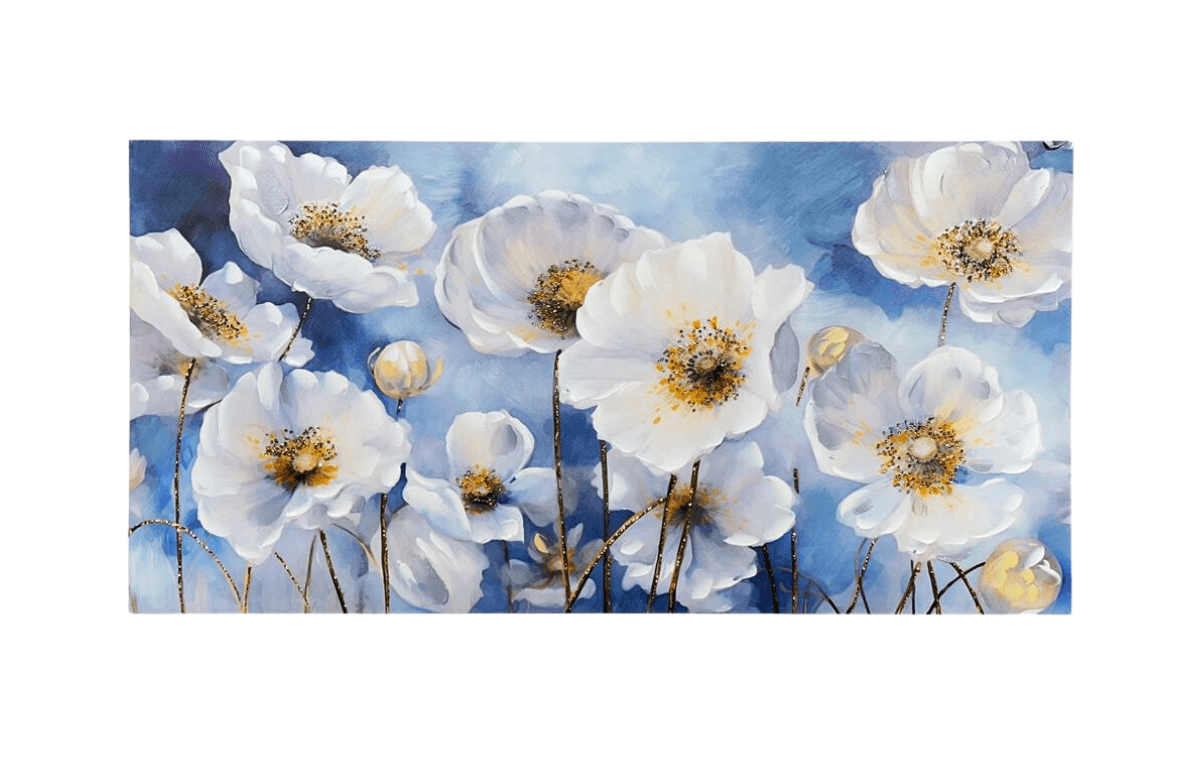 Hanzade Konsept Beyaz Gelincik Tablo 120x3x60 Cm - AK.JV0009