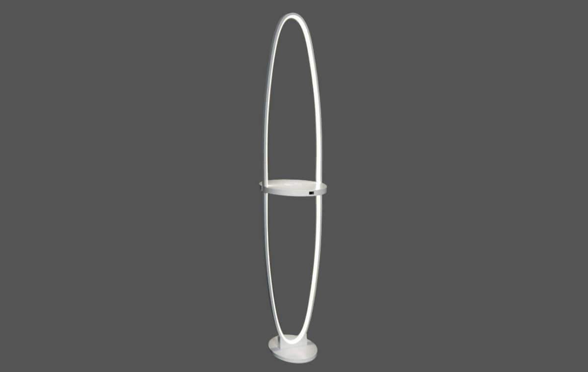 Hanzade Konsept Ledli Metal Lambader Beyaz - AY.VTFL-0028