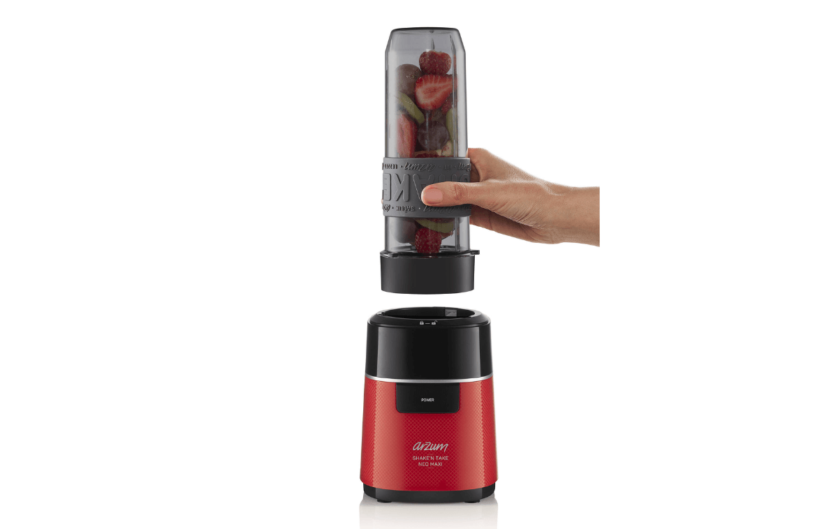 Kişisel Sürahi Blender Kırmızı - Arzum AR1174 Shake'N Take Neo Maxi 