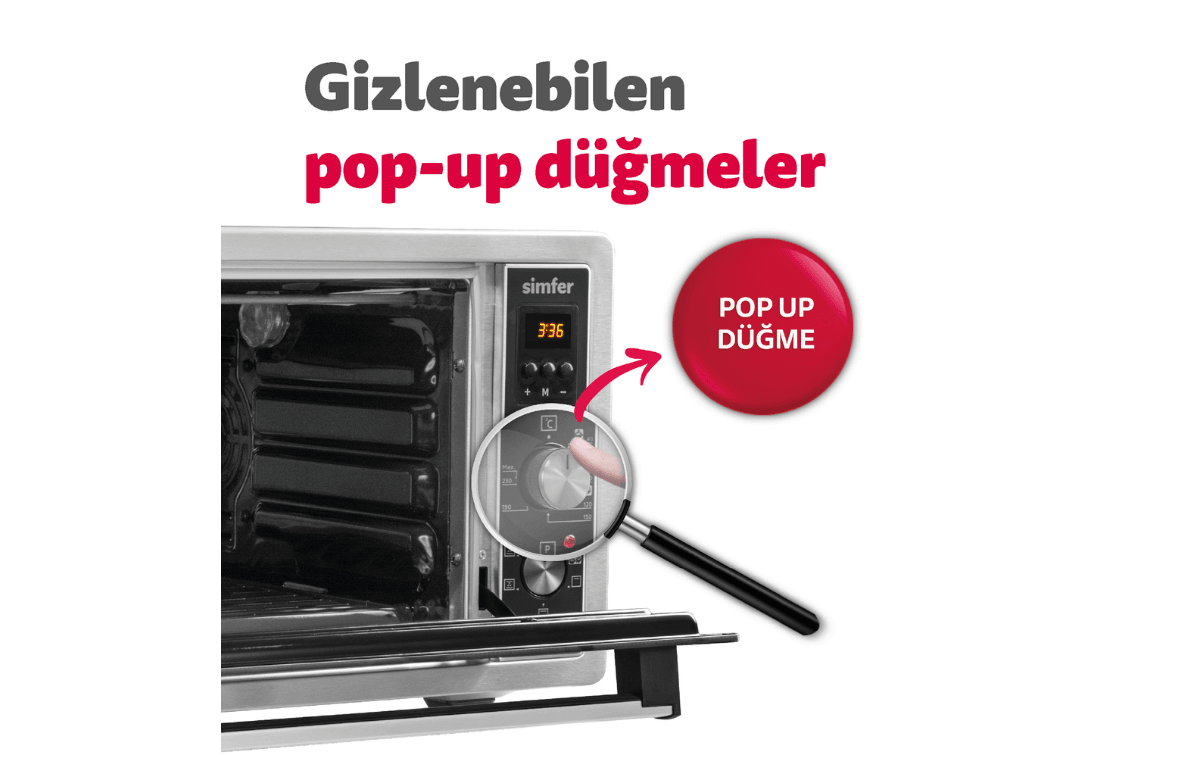Midi Fırın 45 Lt İnox - Simfer 4559 
