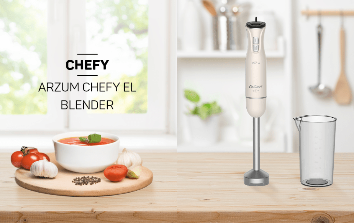 Arzum Ar1139-B Chefy Beyaz 1500 W El Blender