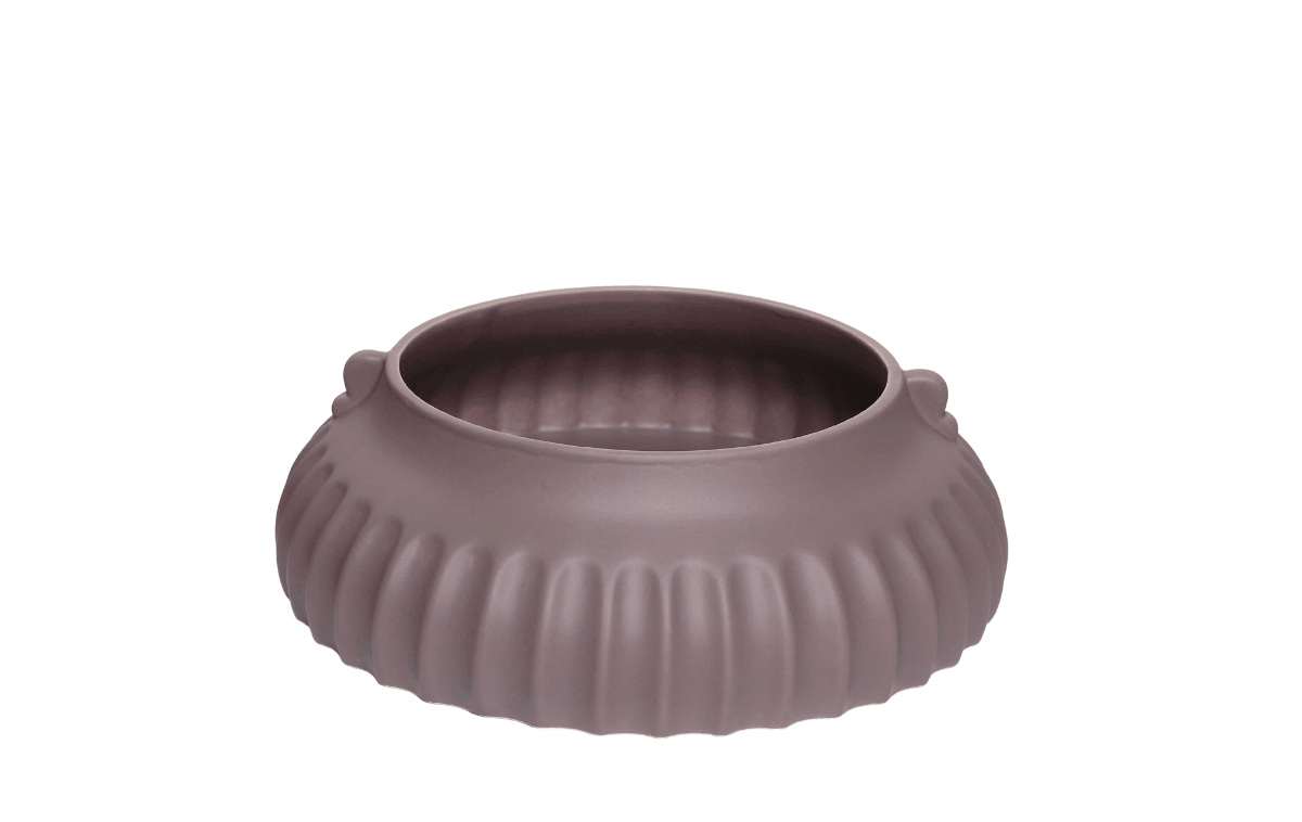 Hanzade Konsept Bowl Kahverengi Vazo 33x33x10 Cm - AK.JL0047