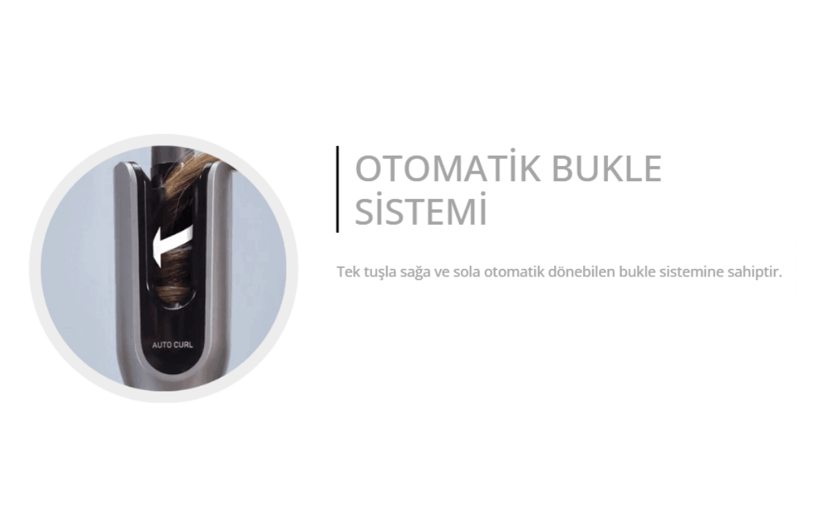 Arzum Ar5156 Revolutıon Otomatik Saç Maşası Platin Gri
