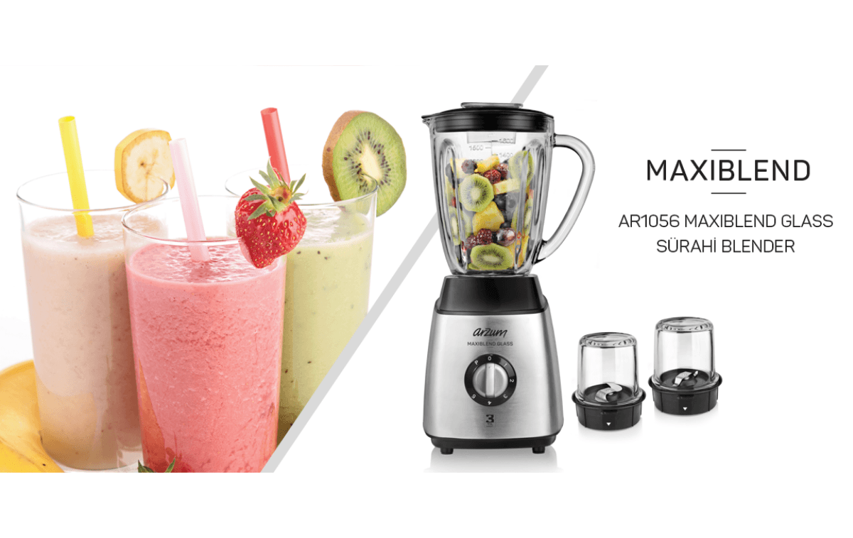 Arzum Ar1056 Maxıblend Glass Sürahi Blender Paslanmaz Çelik