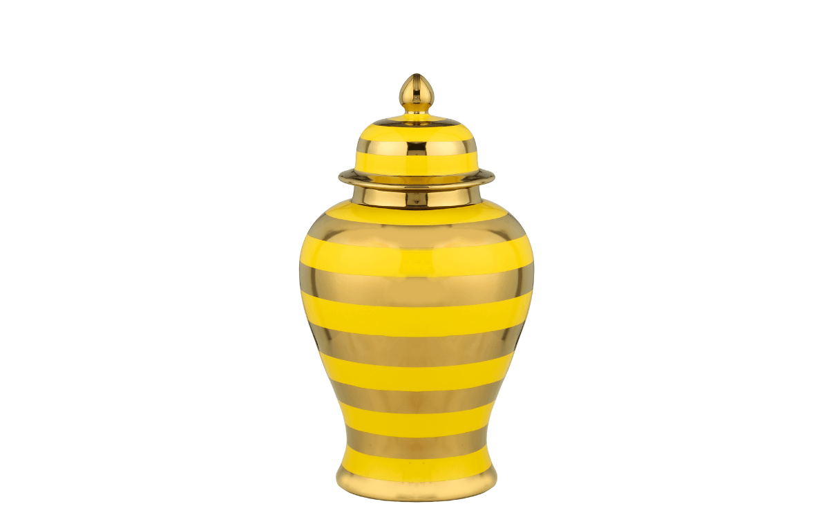 Hanzade Konsept Gold Sarı Vazo Küçük 12x19x32 Cm - AK.WLT0622