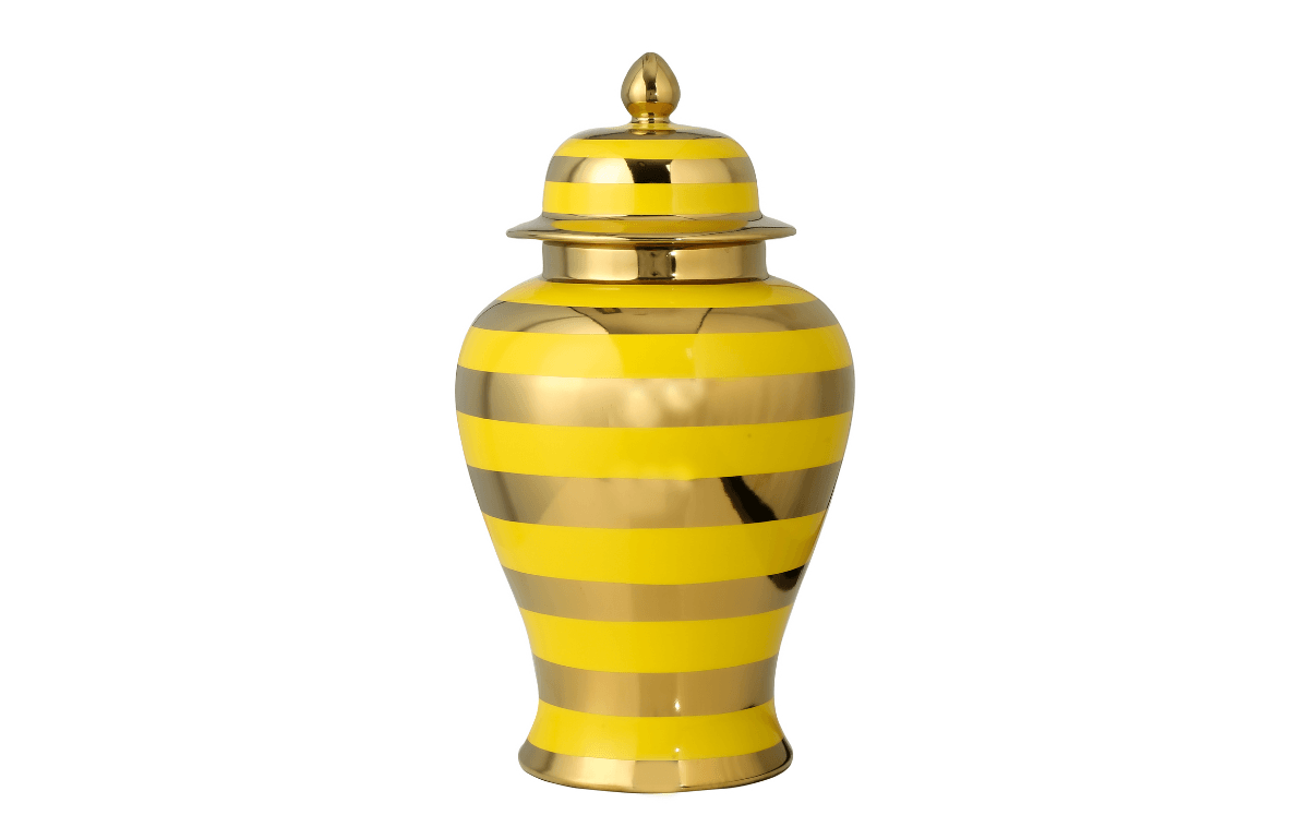 Hanzade Konsept Gold Sarı Vazo Büyük 14x22x38 Cm - AK.WLT0621