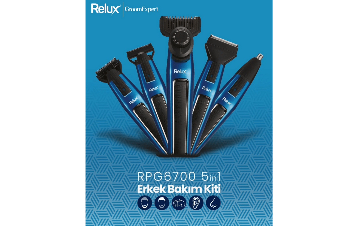 Relux RPG6700 GroomExpert 5 in 1 Erkek Bakım Kiti