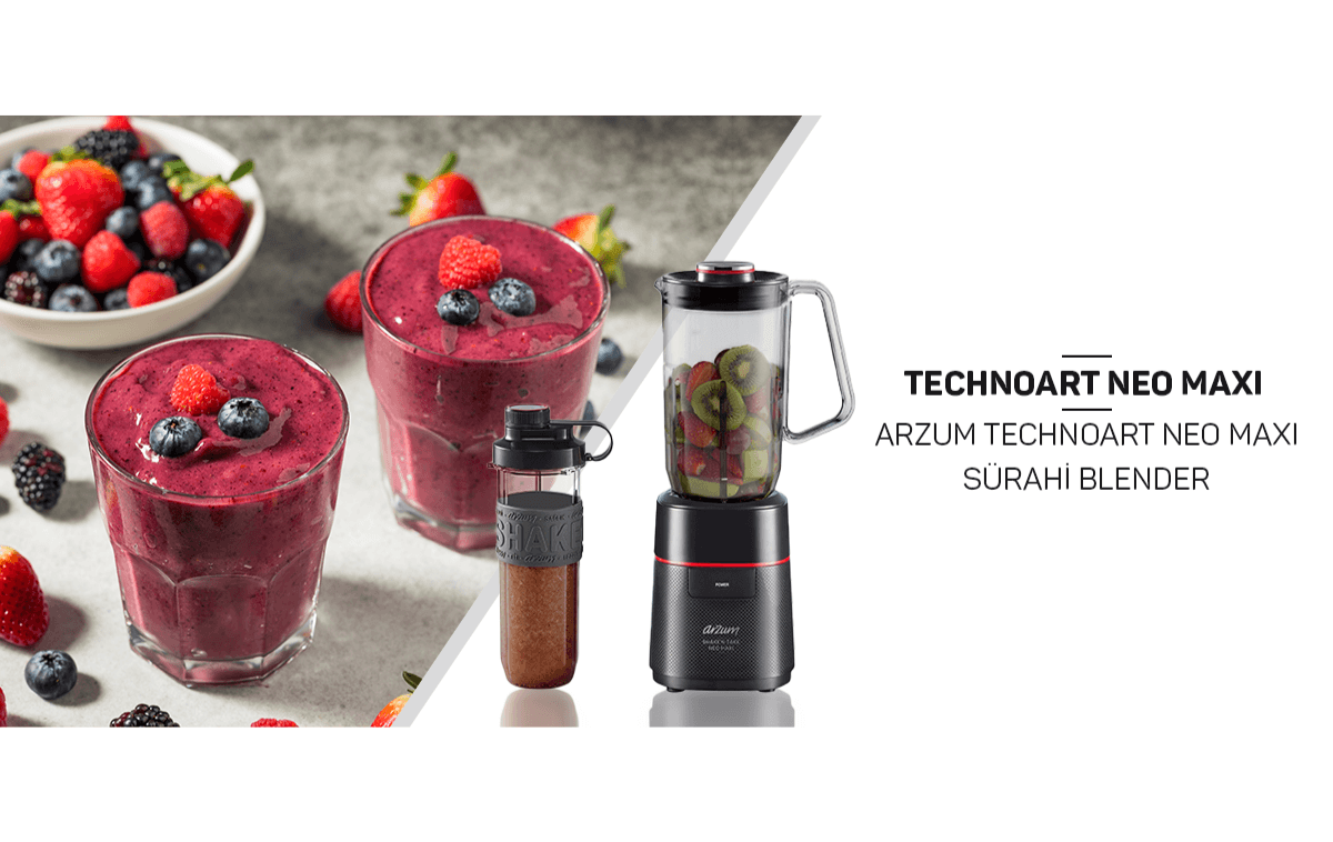 Kişisel Sürahi Blender Kırmızı - Arzum AR1174 Shake'N Take Neo Maxi 