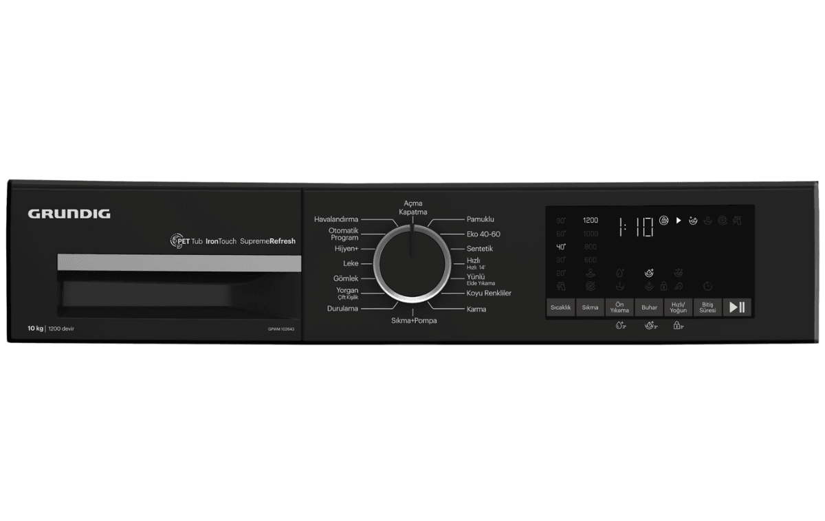 Grundig Gpwm 102643 10 Kg 1200 Devir Çamaşır Makinesi Beyaz